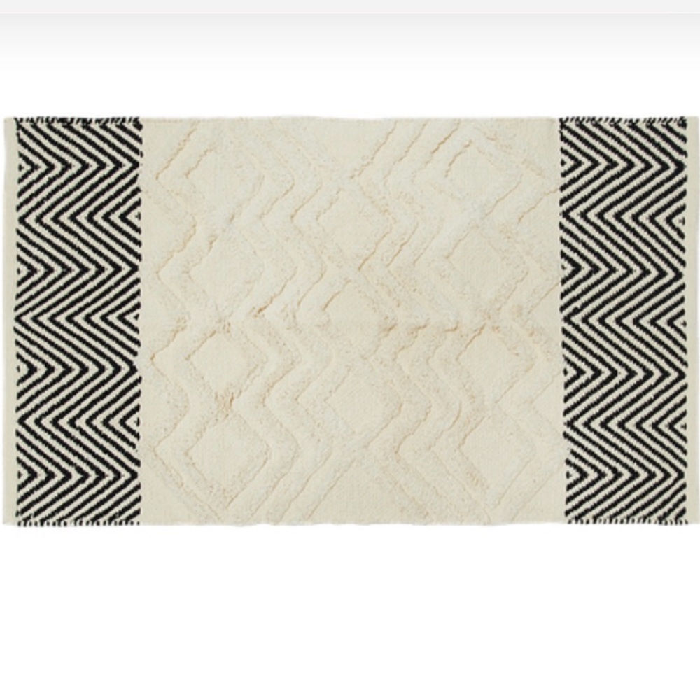 Summer & Rose Cream & Navy Decorative Rug